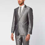 Slim-Fit 2-Piece Suit // Silver (US: 40S)