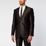 Slim-Fit 2-Piece Suit // Shiny Black (US: 40S)