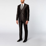 Slim-Fit 2-Piece Suit // Shiny Black (US: 36R)