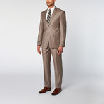 Slim-Fit 2-Piece Suit // Taupe Stripe (US: 42S)