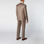 Slim-Fit 2-Piece Suit // Taupe Stripe (US: 42R)