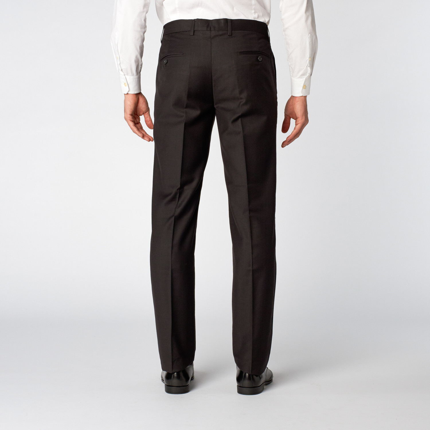 Flat Front Slim-Fit Dress Pant // Black (29WX30L) - Platini - Touch of ...