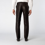 Flat Front Slim-Fit Dress Pant // Shiny Black (29WX32L)