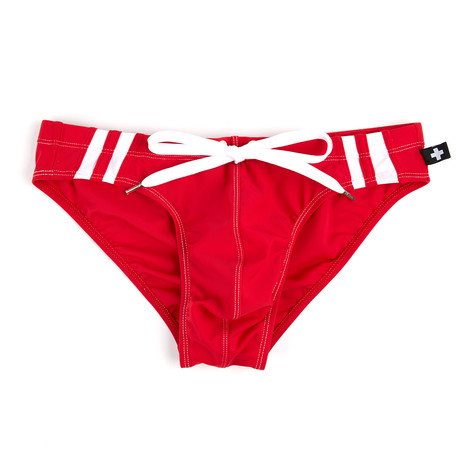 Athletic Varsity Bikini // Red (XS)