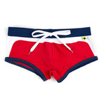 Contour Trunk // Red + Navy (S)