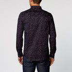 Lucian Speckled Wave Shirt // Navy (S)