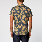 Malphite Short-Sleeve Shirt // Blue Hawaiian Print (M)