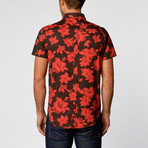 Malphite Short-Sleeve Shirt // Red Hawaiian Print (XL)