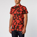 Malphite Short-Sleeve Shirt // Red Hawaiian Print (XL)