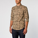 Wolf and Man // Lex II Camouflage Button-Up // Stone Grey (M)