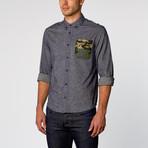 Wolf and Man // Hunter Chambray // Blue + Camouflage (2XL)