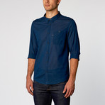 Wolf and Man // Harold Woven Button-Up // Indigo (S)