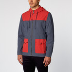 Tomas Technical Dual-Tone Jacket // Red + Blue (S)