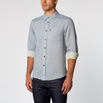 Wolf And Man // Horace Quilted Button-Up // Diamond Blue (S)