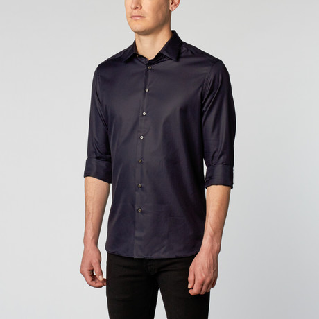Carbon Dress Shirt // Blue Twill (US: 14.75)