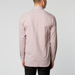 Spread Collar Dress Shirt // Plum Wine + Grey Mini Check (US: 14.75)