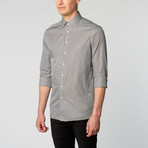 Spread Collar Dress Shirt // White + Black Mini Check (US: 14.75)