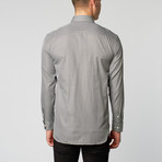 Spread Collar Dress Shirt // White + Black Mini Check (US: 14.75)