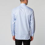 Mini Checker Dress Shirt // White + Chambray (US: 16 x 33/34)