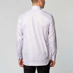 Plaid Dress Shirt // White + Plum + Chambray (US: 15 x 35)