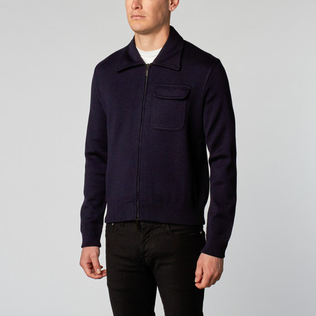 Double Zip Sweater // Carbon Blue (S)