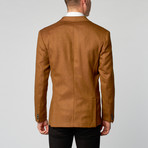 Deconstructed Wide Lapel Blazer // Carbon + Gold Herringbone (US: 44R)