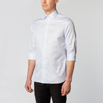 BOGA // Mini Plaid Dress Shirt // White + Chambray (US: 15.5 x 33/34)