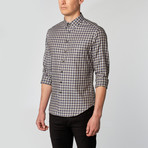 Button-Down Collar Dress Shirt // Patriot Blue + Charcoal Check (S)