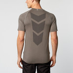 Bolt Running Tee // Castlerock + Black (S)