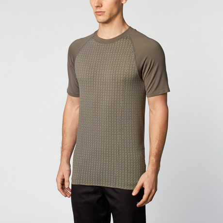 Bolt Running Tee // Castlerock + Melon (S)