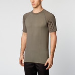 Bolt Running Tee // Castlerock + Melon (M)