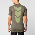 Bolt Running Tee // Castlerock + Melon (M)