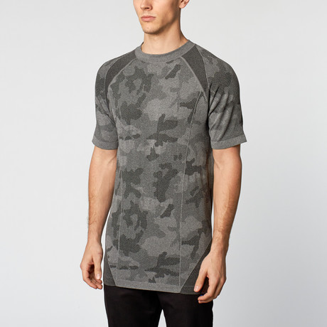 Camo Running Tee // Charcoal Melange (S)