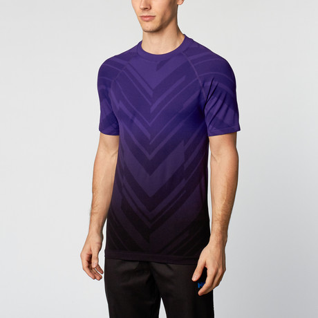 Ombre Running Tee // Ground Purple + Black (S)