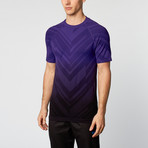 Ombre Running Tee // Ground Purple + Black (S)
