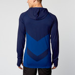 Chevron Zip-Up Hoodie // Eclipse (L)
