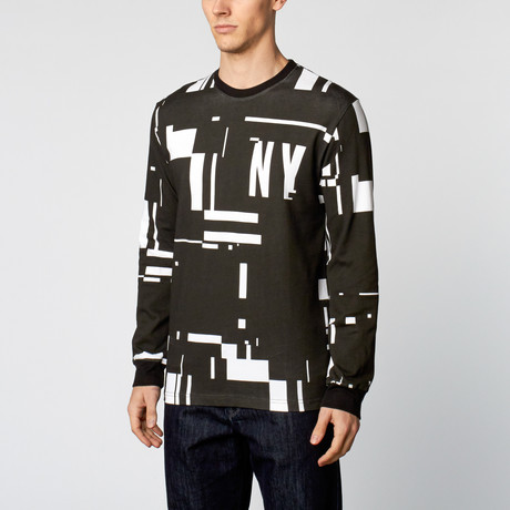 Glitch Longsleeve  // Black + White (XS)