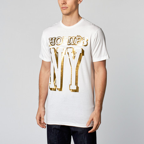 Homies 3D Tee // White + Gold (XS)