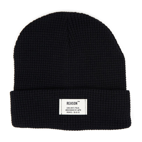 Pineapple Knit Beanie // Black