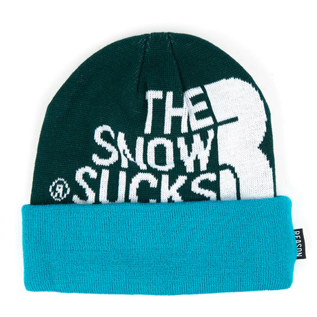 Snow Sucks Beanie  // Seafoam