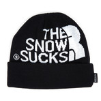 Snow Sucks Beanie  // Black + White