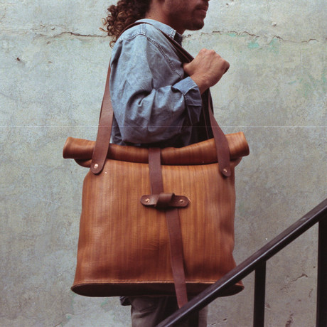 The Emily // Oversized Leather Tote Bag (Brown)