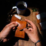 The Lucas // Handmade Leather Wallet (Café)