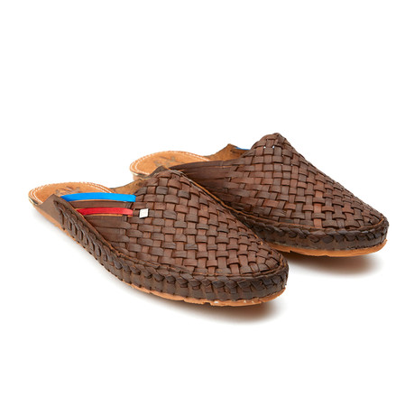 Daily Stripes Sandals // Brown + Blue + Red (UK: 7)