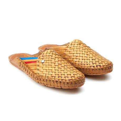Daily Stripe Sandals // Natural + Blue + Red (UK: 7)