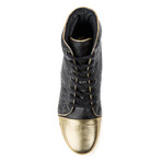 Pharaoh Hi-Top Sneaker // Black + Gold (US: 11)