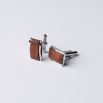 Cufflinks // Antique Saddle Ostrich