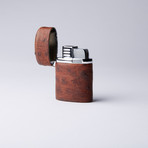 Triple Jet Table Lighter // Antique Saddle Ostrich