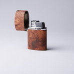 Triple Jet Table Lighter // Carpathian Burl Wood