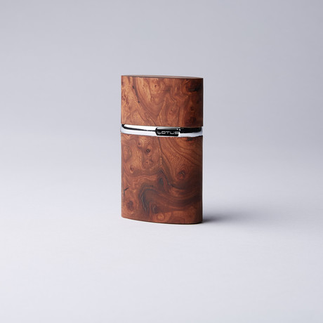 Triple Jet Table Lighter // Carpathian Burl Wood
